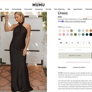 Show Me Your Mumu Jasmine Halter Maxi Dress Black